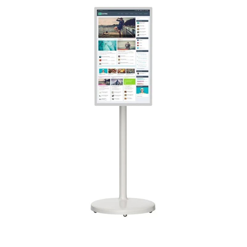 24 polegadas portátil piso de suporte touch screen quiosque digital com Android NFC e tela personalizável