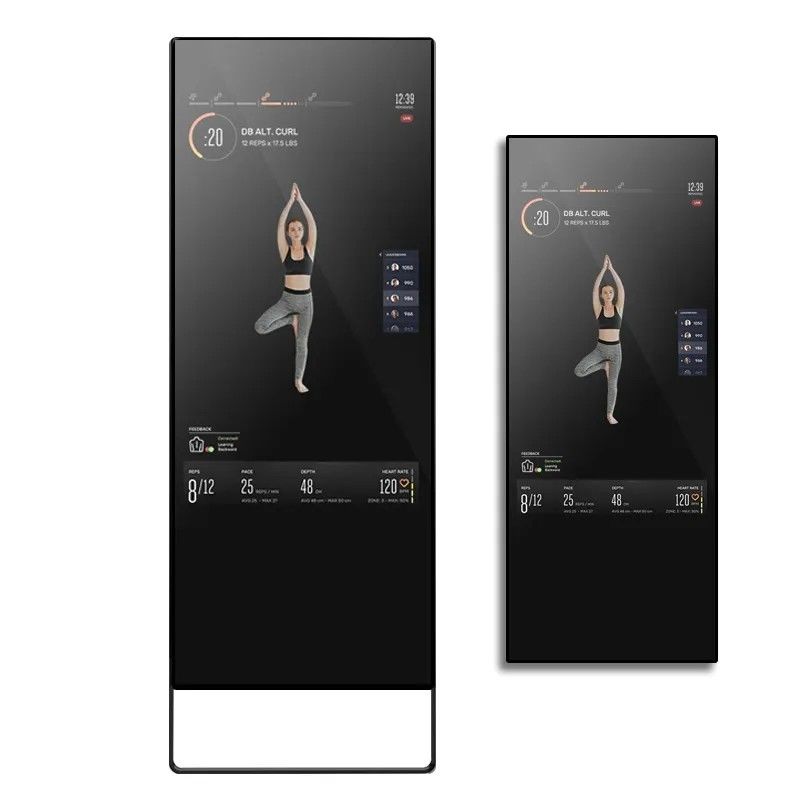 Magic Fitness Touch Screen Smart Mirror LCD Display 43 polegadas para casa ginásio