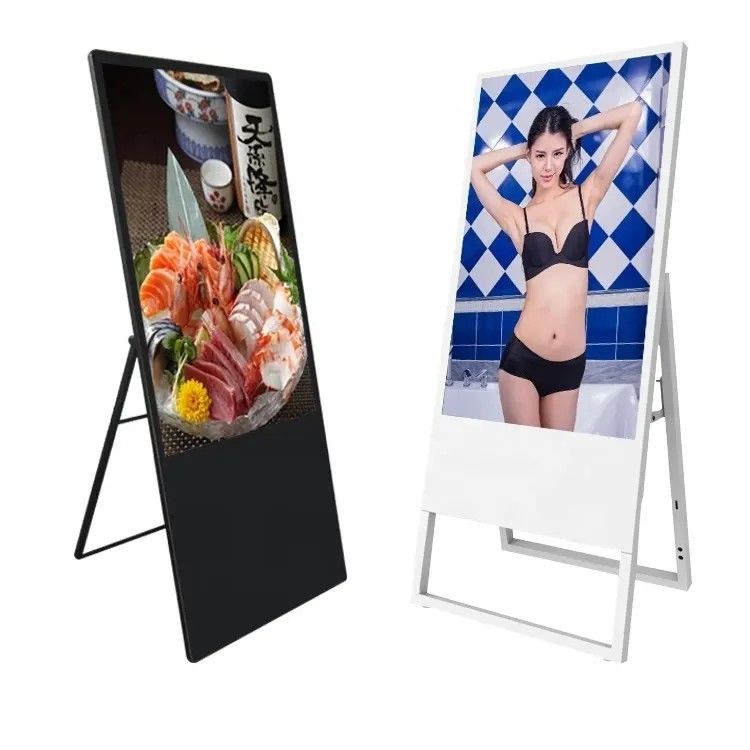 Display de publicidade LCD portátil com resolução de 1920 x 1080 para uso em exposições e lojas