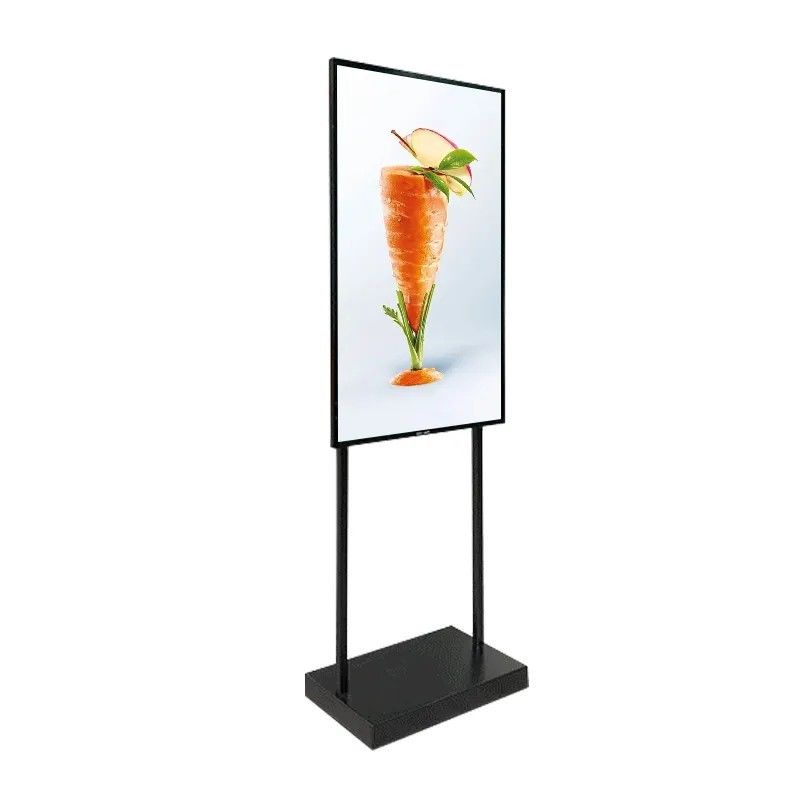 Display de publicidade de 43 polegadas de alto brilho Sinalização digital com 200W de potência e 1000cd / m2 de brilho