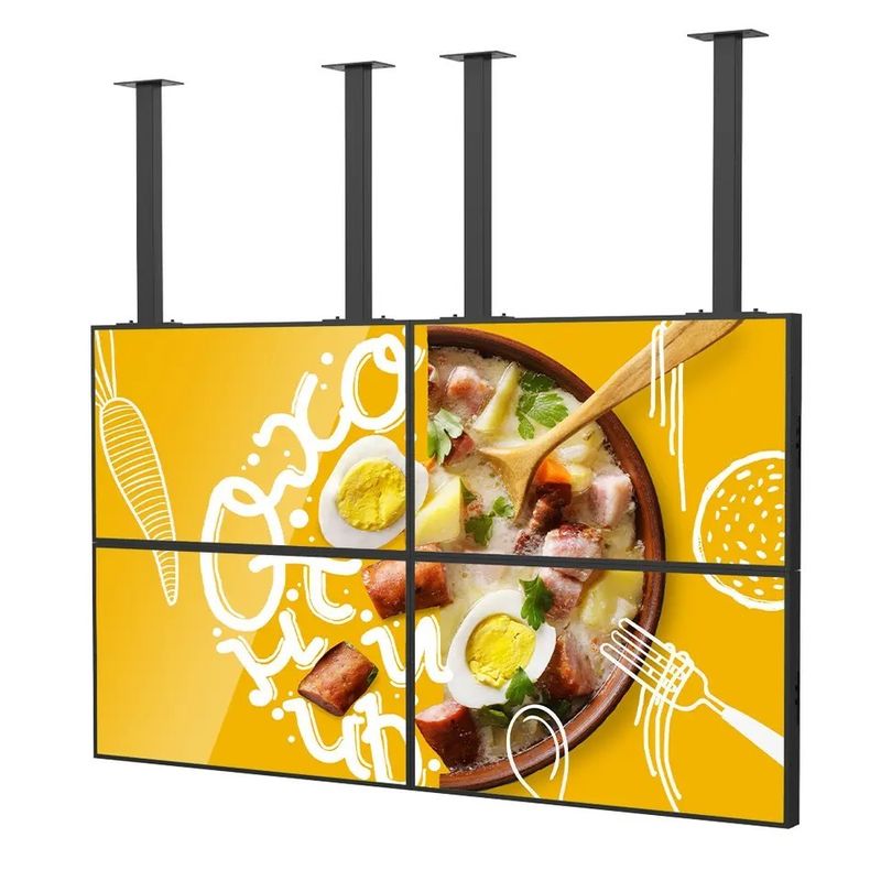 Parede de Vídeo de Emenda LCD de 55 Polegadas com Brilho de 500cd/m2 e Resolução de 1920*1080 para Vitrine de Loja