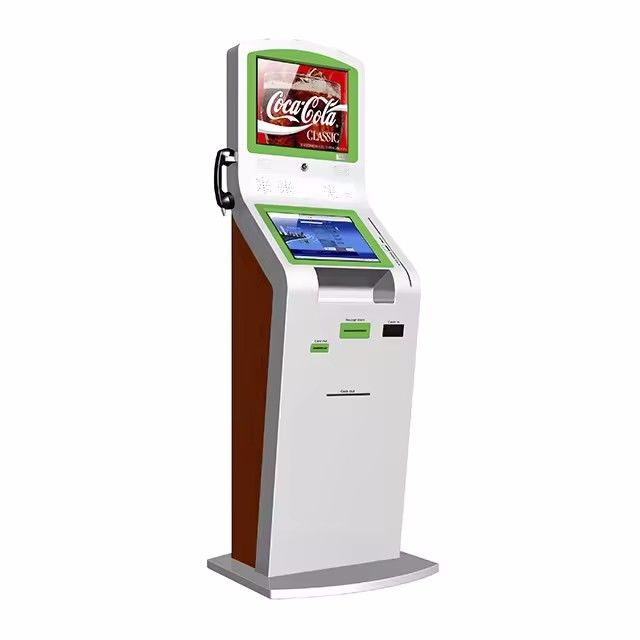 Quiosque de autoatendimento com tela sensível ao toque de software personalizável com display de 22/32 polegadas e opções de múltiplos pagamentos