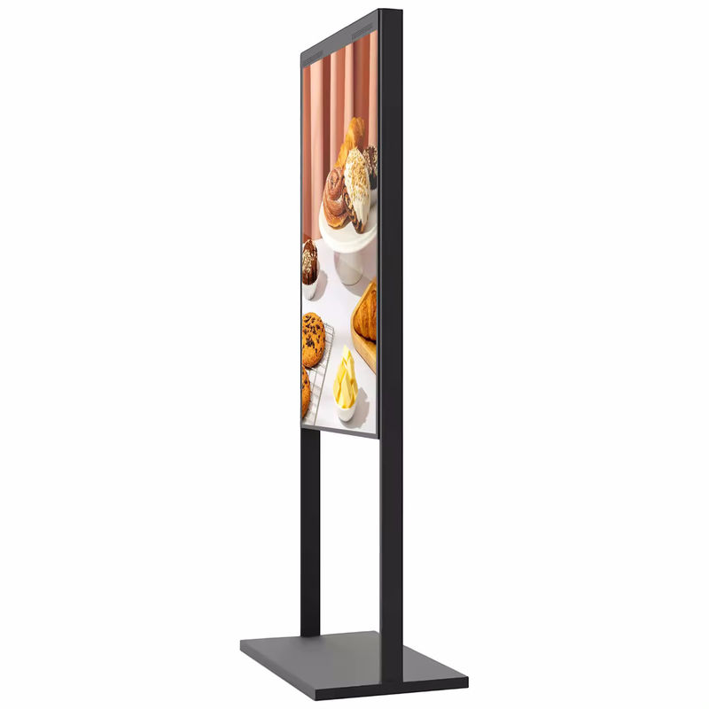 Display Publicitário de 65 Polegadas de Alto Brilho com 2000-3000 Nits de Luminosidade e Ângulo de Visão de 178° para Sinalização Digital em Vitrines