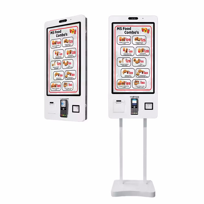 Quiosque de autoatendimento para montagem na parede ou mesa com scanner 1D/2D integrado e tela LCD de 22/24/32 polegadas