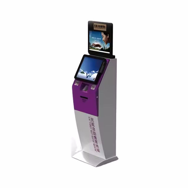 Quiosque de auto-encomenda de pagamento duplo com tela LCD sensível ao toque de 17/19 polegadas para hotéis e cinemas