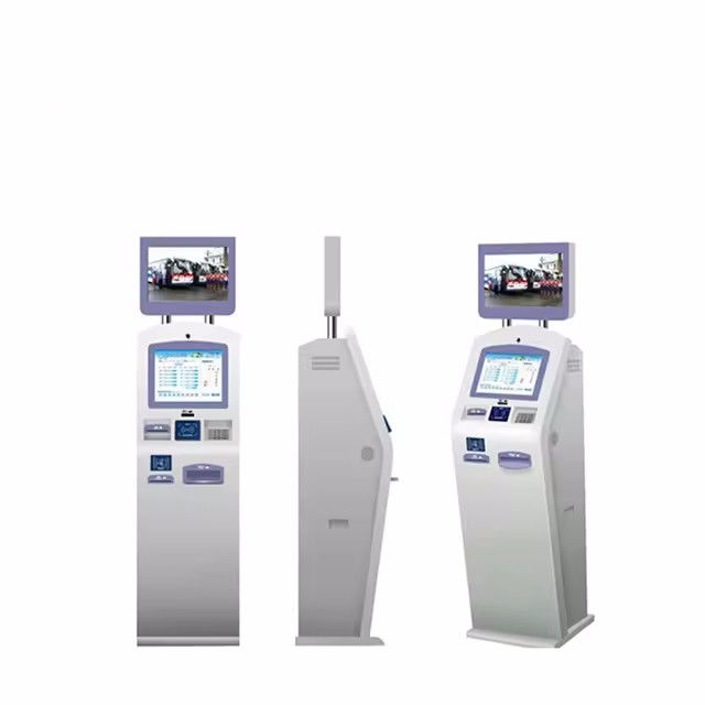 Quiosque de autoatendimento 110-240V AC com reconhecimento facial e leitor de cartão contactless para restaurantes