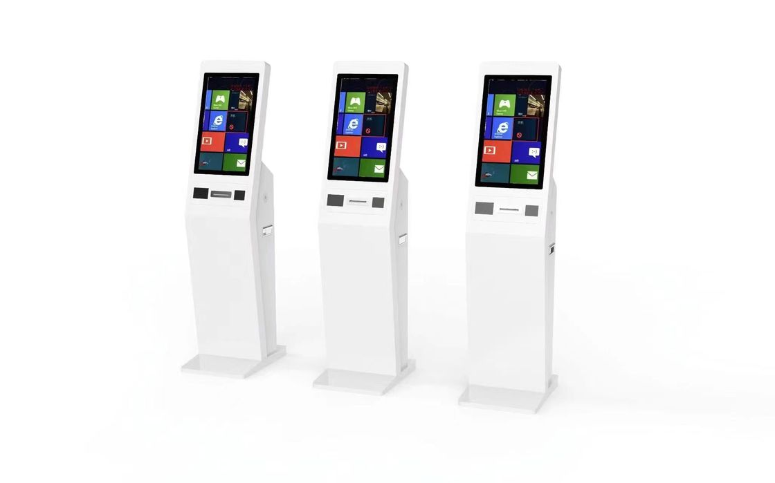Sistema POS Self-Service com Múltiplas Opções de Pagamento, Scanner de Código de Barras e Luzes LED, Quiosque com Tela Sensível ao Toque