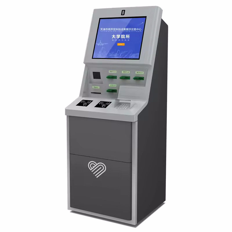 21.5/24/27/32 Tamanho de tela de polegada Self Check In Kiosk com suporte de idiomas personalizáveis e Dispensador de cartões Windows 10
