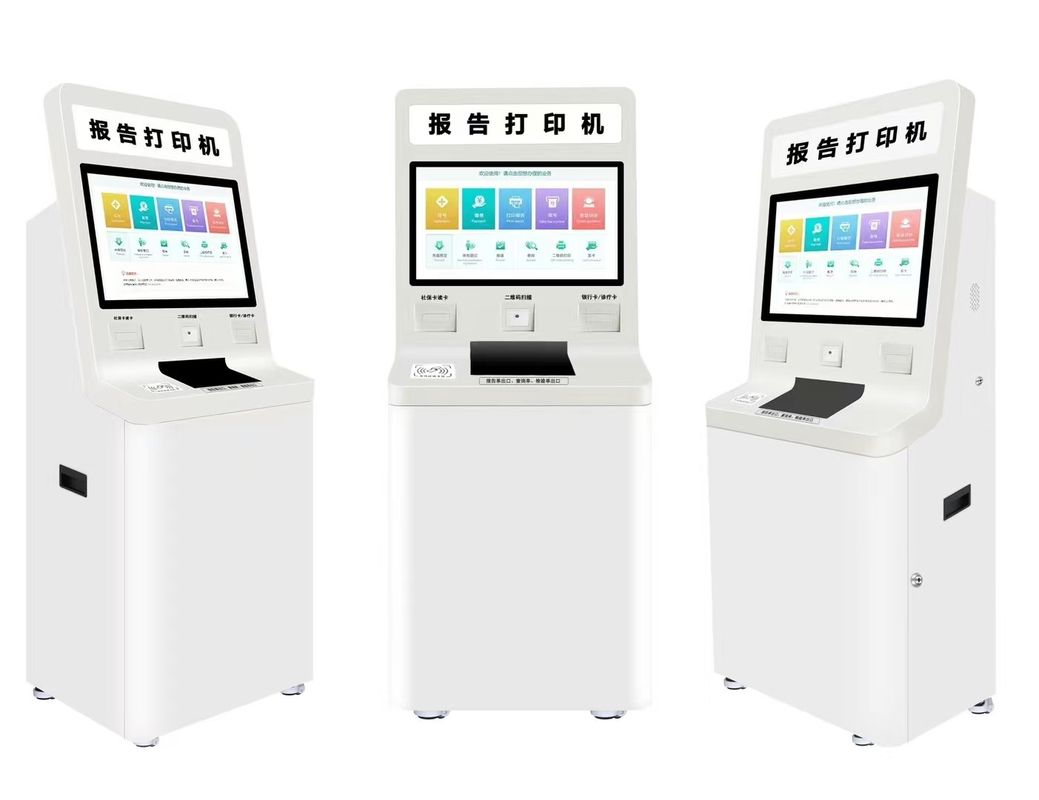 Kiosco de autoatendimento de leitura de passaportes de baixa manutenção com software personalizável e tela sensível ao toque de metal