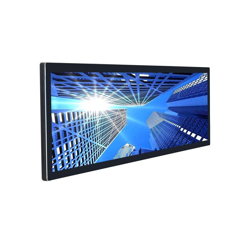 Display de tela sensível ao toque com resolução de 3840 X 1080 e entradas HDMI, VGA, USB para brilho personalizado