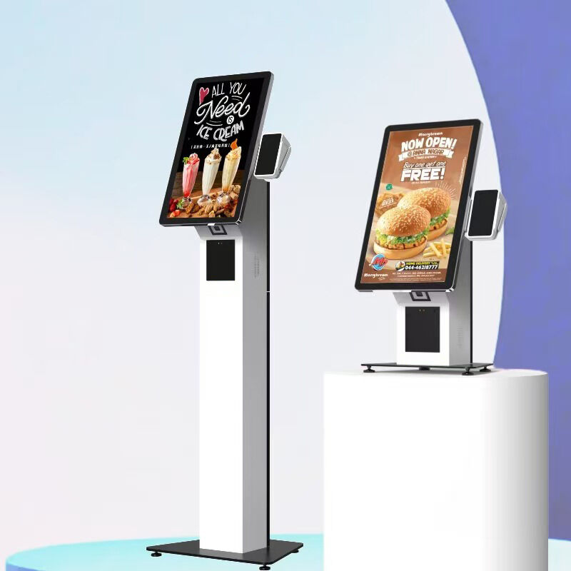 Quiosque de Autoatendimento com Tela LCD de 32 Polegadas, Impressora de Recibos e Personalização de Menu para Restaurantes