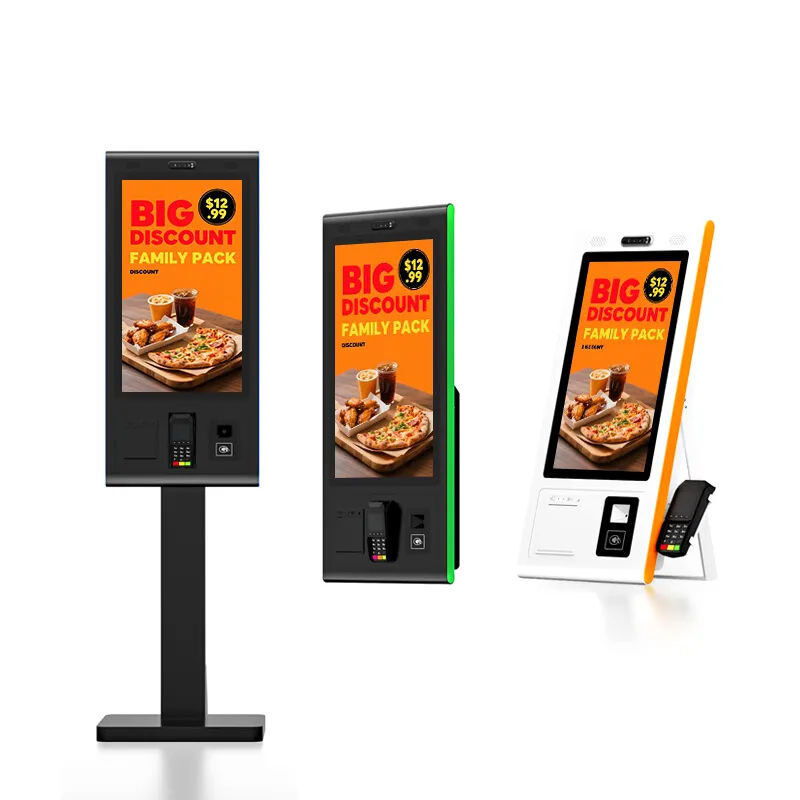 Quiosque de Autoatendimento de 32 polegadas com Toque Capacitivo de 10 Pontos e Múltiplas Interfaces para Restaurantes de Fast Food