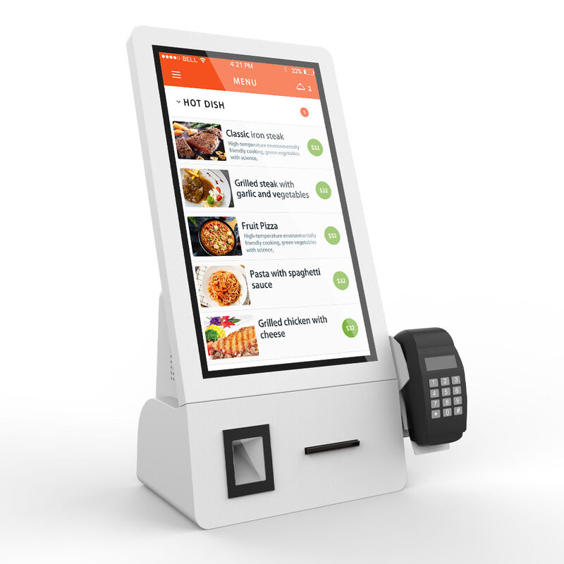 1920X1080 Resolução Metal Case Piso Touch Screen Standing Quiosque de autoatendimento com Android OS