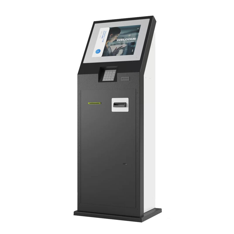 Quiosque de autoatendimento comercial com tela sensível ao toque de 10 pontos com resolução 1920X1080 e caixa de aço inoxidável